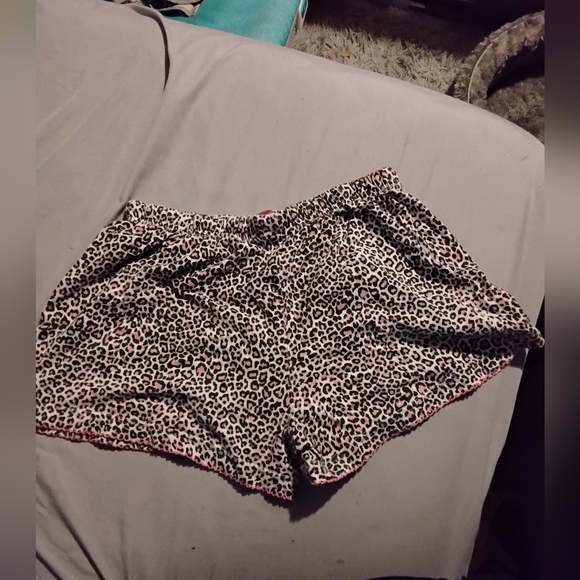 Cheetah Print Women's Shorts with Pink Accents - Picture 2 of 3